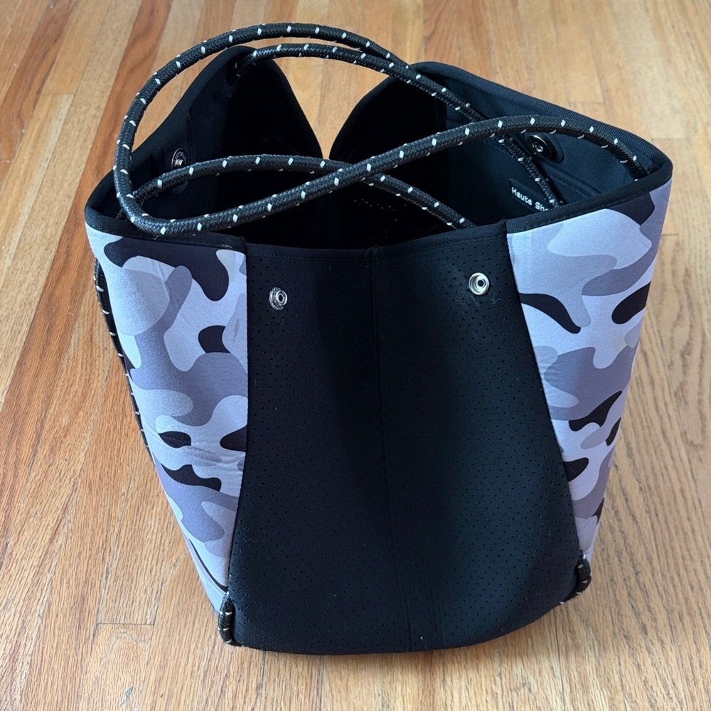 Haute Shore Camouflage Tote Bag with Rainbow Stripe - Picture 2 of 7